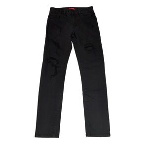 GUESS Men’s 29X31 Skinny Destroyed Ripped Jeans Black Modern Avalon Fit